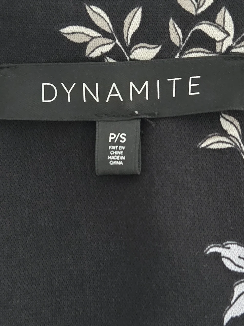 Dynamite Black Floral Button-Down Shirt - Picture 5 of 5
